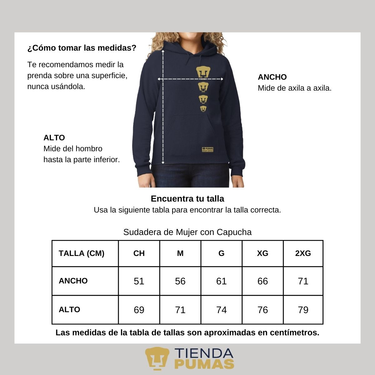 Sudadera Mujer Hoodie Pumas UNAM Edición Limitada 3 Vinil