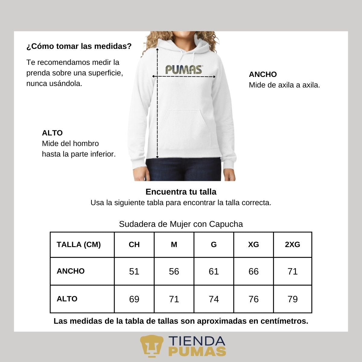 Sudadera Mujer Hoodie Pumas UNAM Fusión