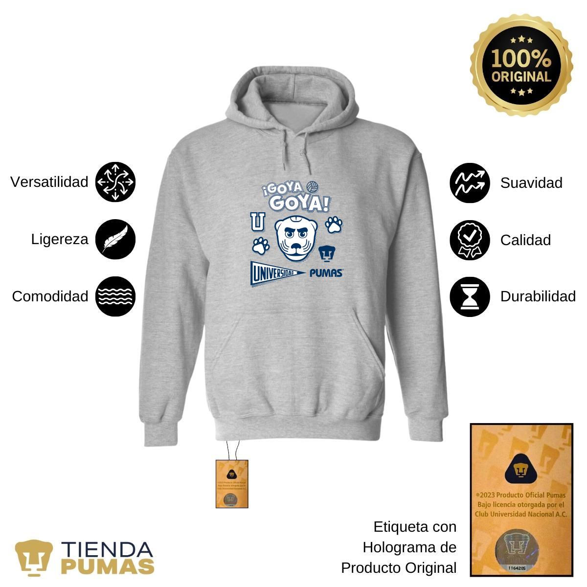 Sudadera Mujer Hoodie  Pumas UNAM Goya Universidad