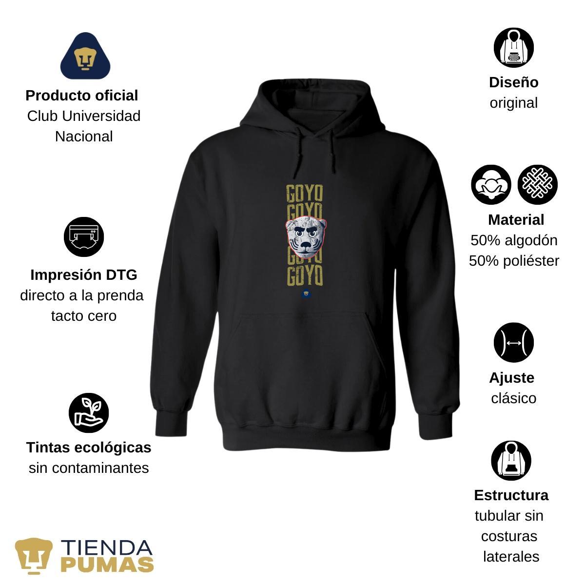 Sudadera Mujer Hoodie  Pumas UNAM Goyo Goyo