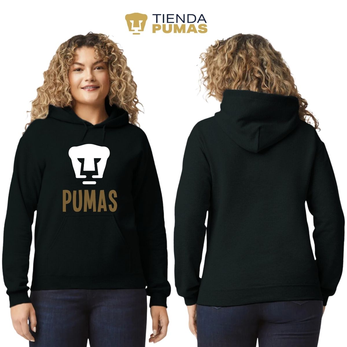 Sudadera Mujer Hoodie Pumas UNAM Logo Pumas