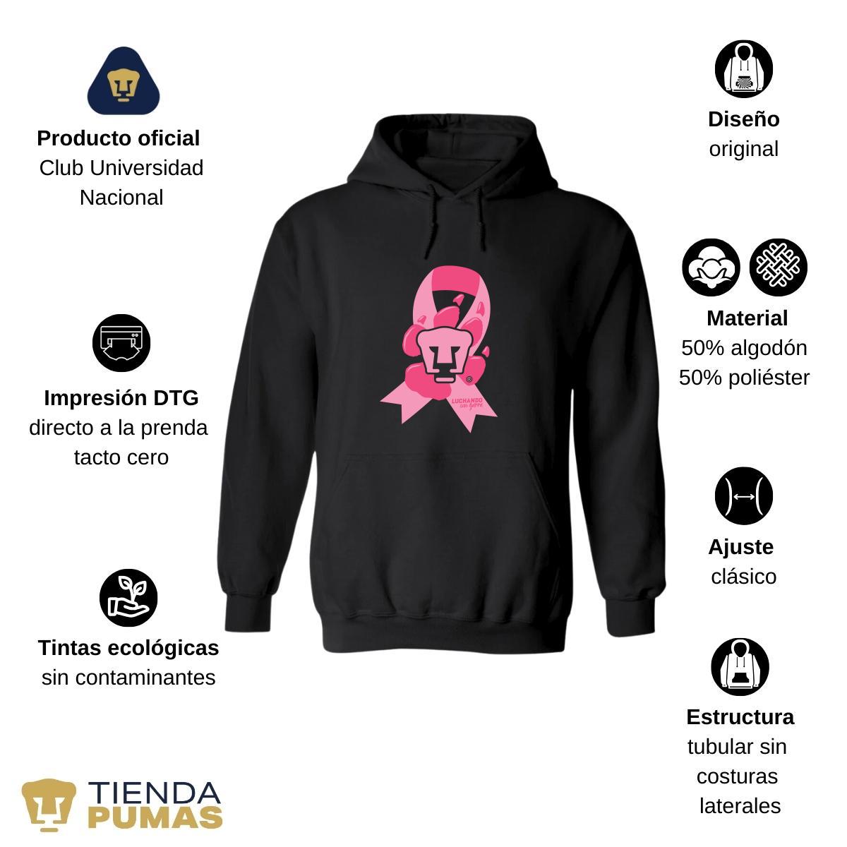 Sudadera Mujer Hoodie  Pumas UNAM Luchando con garra