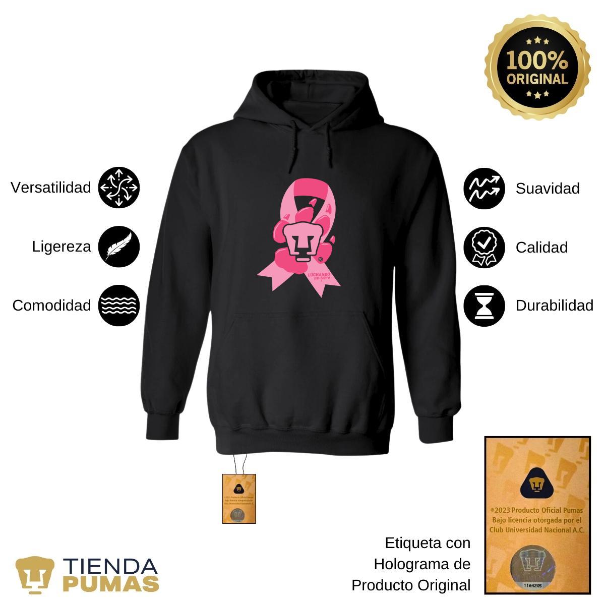 Sudadera Mujer Hoodie  Pumas UNAM Luchando con garra