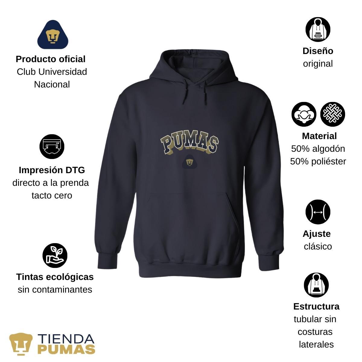 Sudadera Mujer Hoodie  Pumas UNAM Pumas 3D