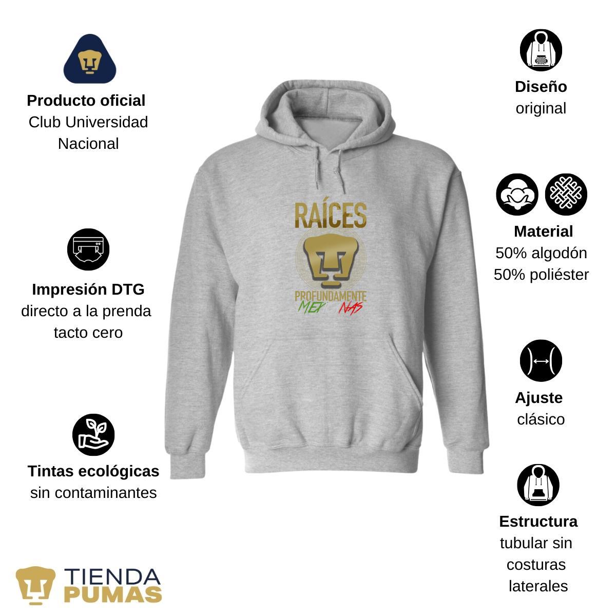 Sudadera Mujer Hoodie  Pumas UNAM Raíces