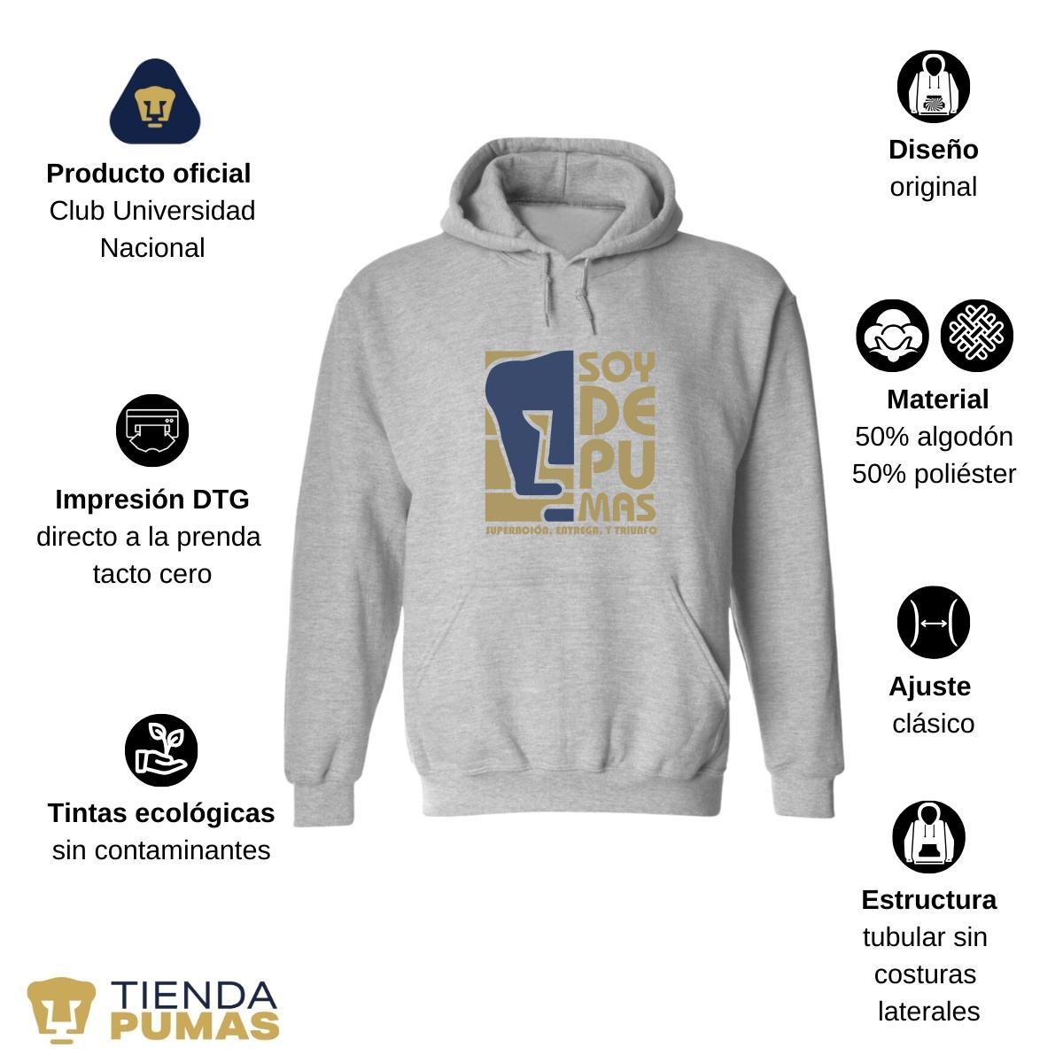 Sudadera Mujer Hoodie  Pumas UNAM Soy de Pumas