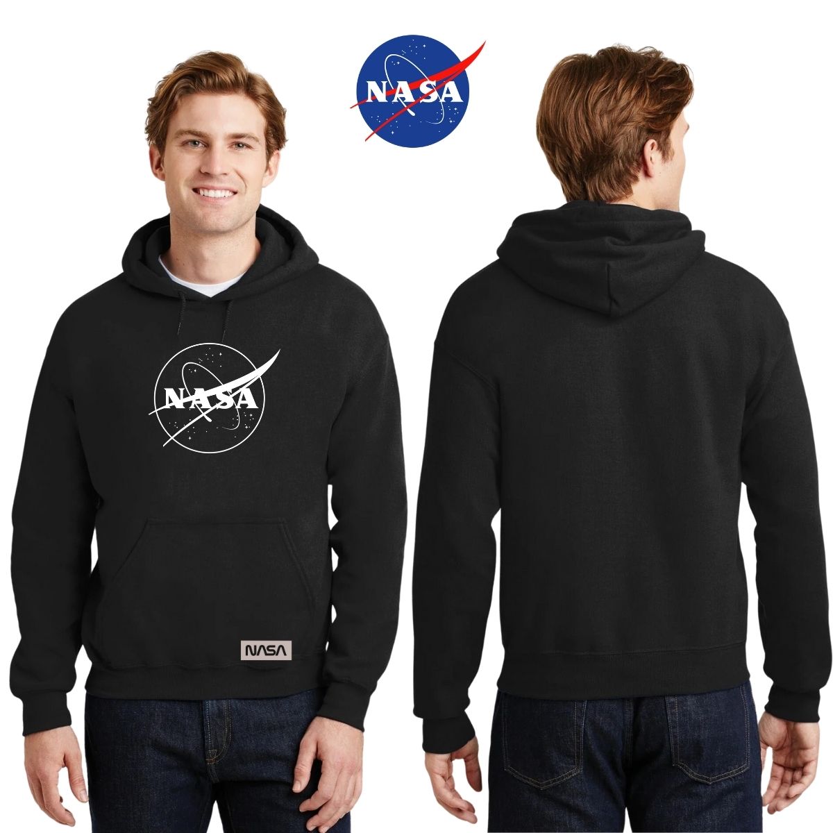 Sudadera para Hombre Hoodie Nasa Monocromático