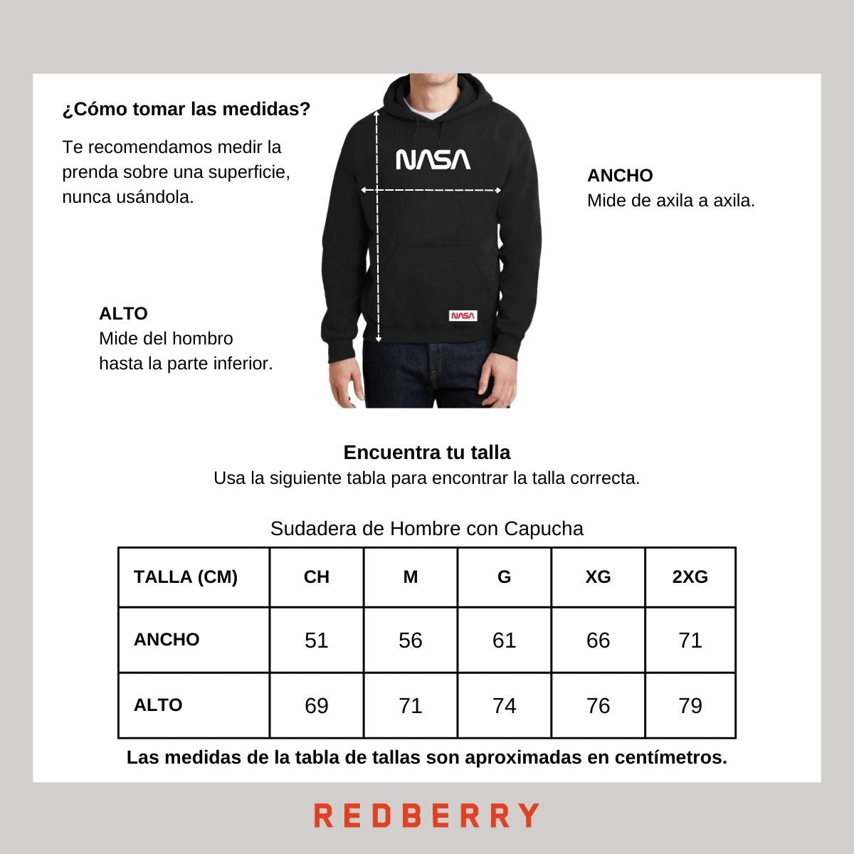 Sudadera para Hombre Hoodie Nasa Worm Mono