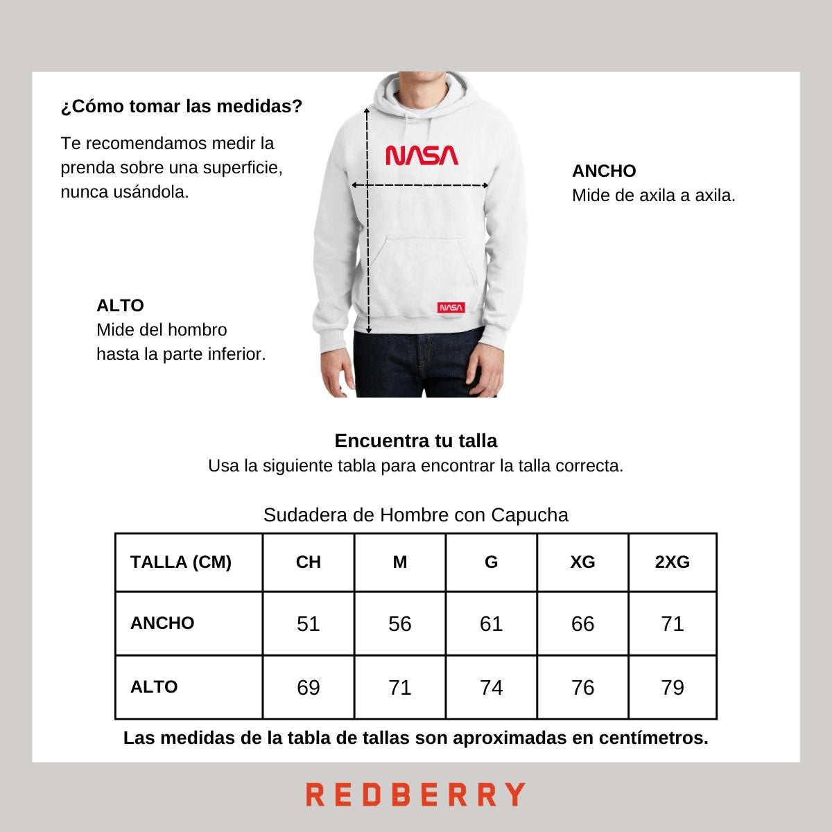 Sudadera para Hombre Hoodie Nasa Worm Red