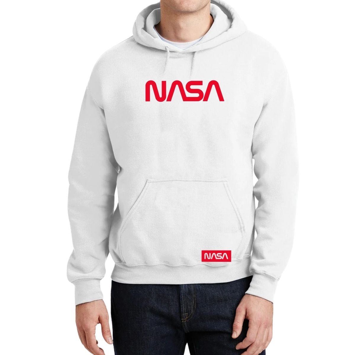 Sudadera para Hombre Hoodie Nasa Worm Red