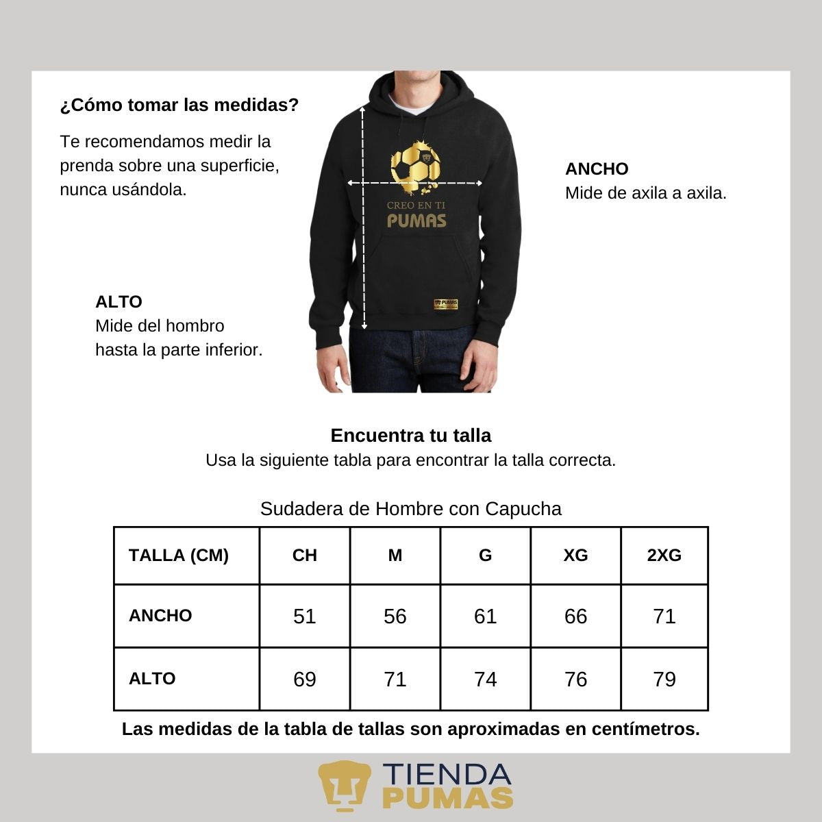 Sudadera para Hombre Hoodie Pumas UNAM Ed Limitada 2 Creo en ti