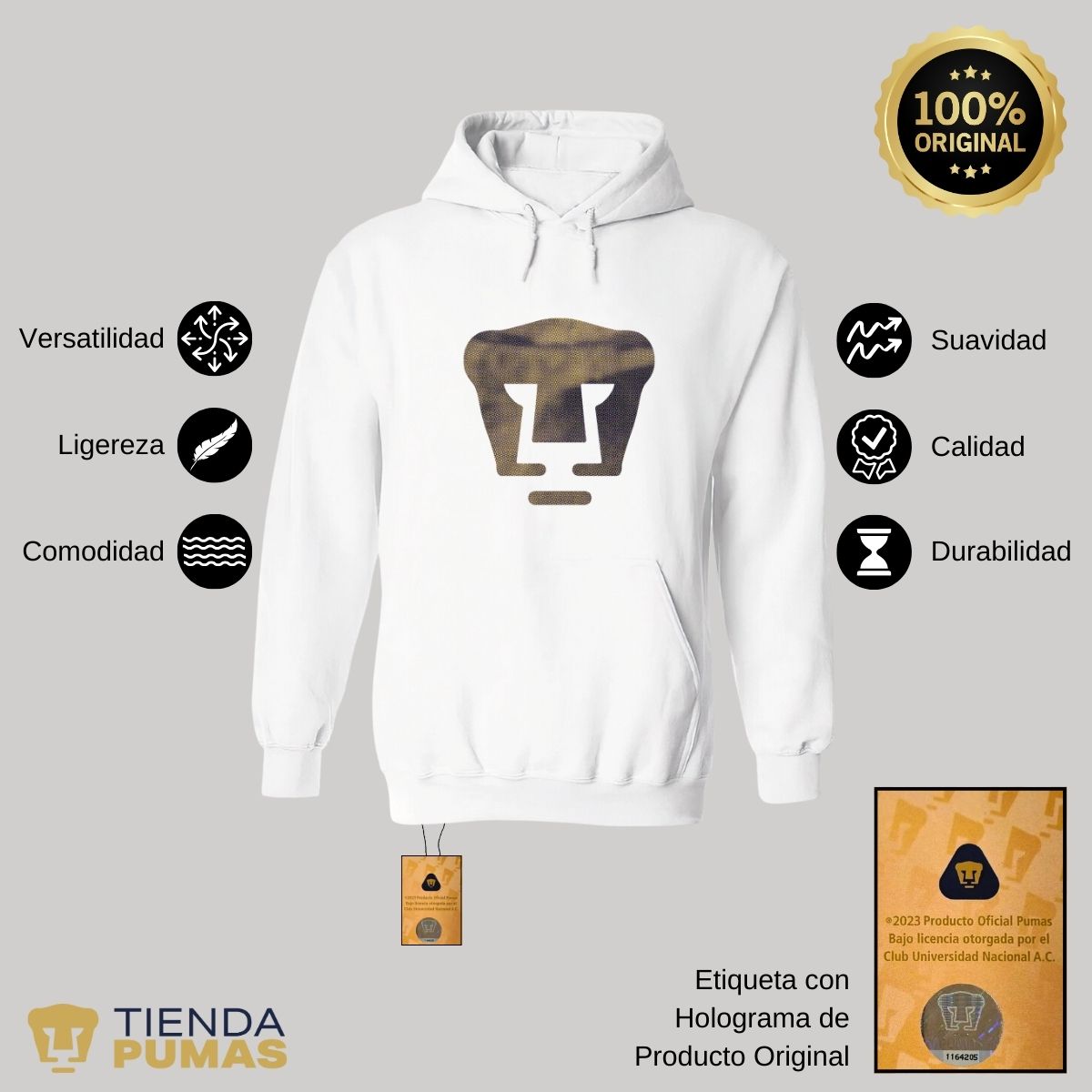 Sudadera para Hombre Hoodie Pumas UNAM Logo