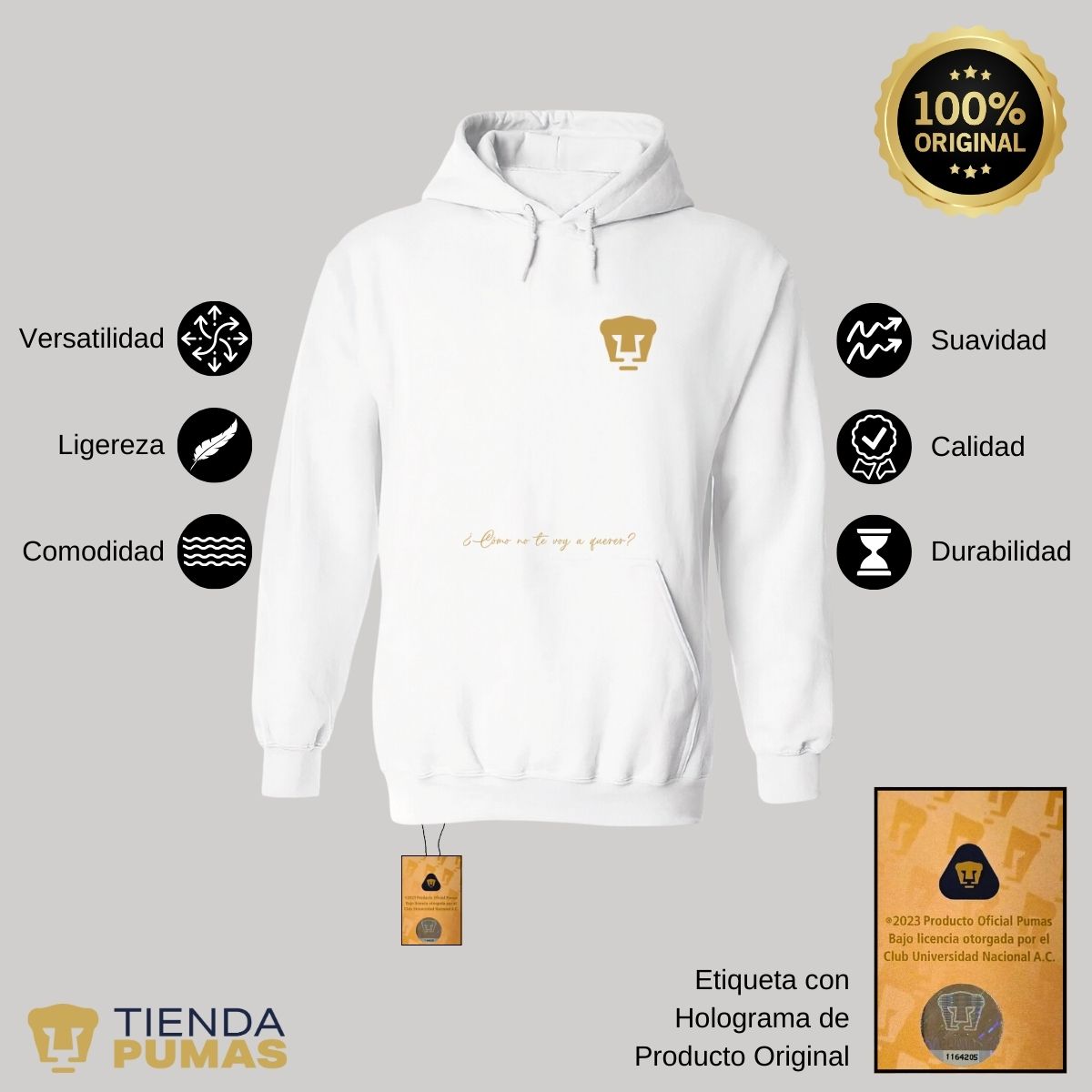 Sudadera para Hombre Hoodie Pumas UNAM Puma a querer