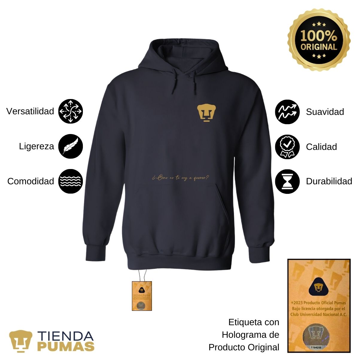 Sudadera para Hombre Hoodie Pumas UNAM Puma a querer