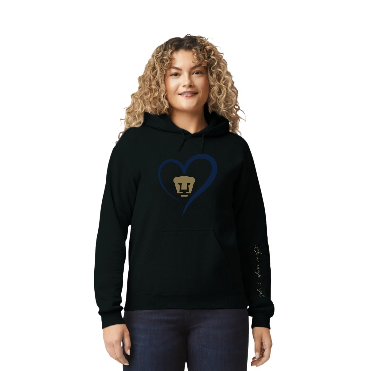 Sudadera para Mujer Hoodie Pumas UNAM Corazón Azul