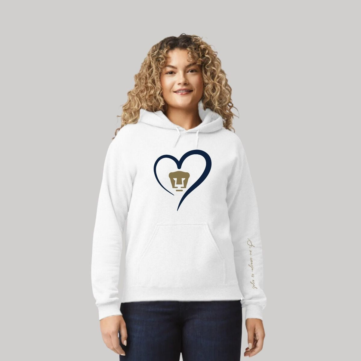 Sudadera para Mujer Hoodie Pumas UNAM Corazón Azul