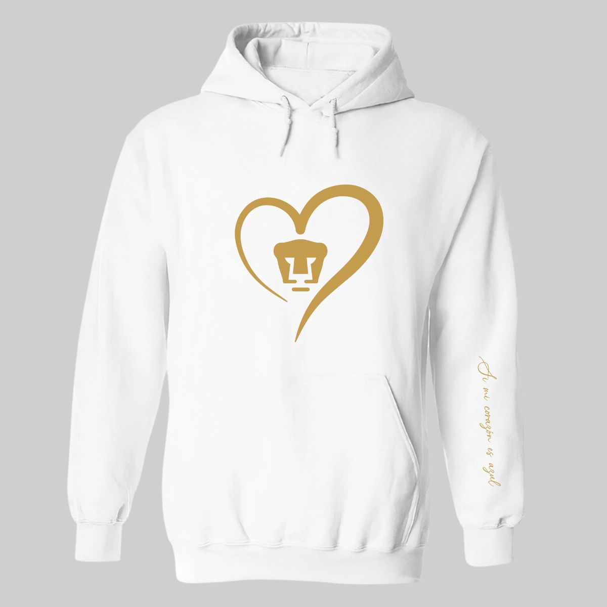 Sudadera para Mujer Hoodie Pumas UNAM Corazón Oro