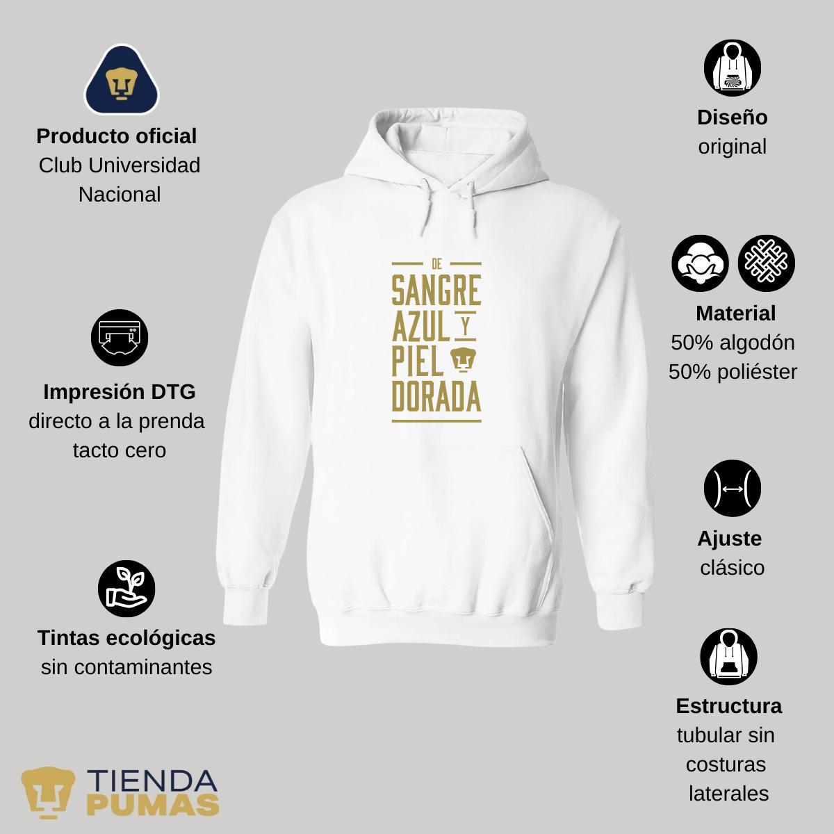 Sudadera para Mujer Hoodie Pumas UNAM De sangre azul