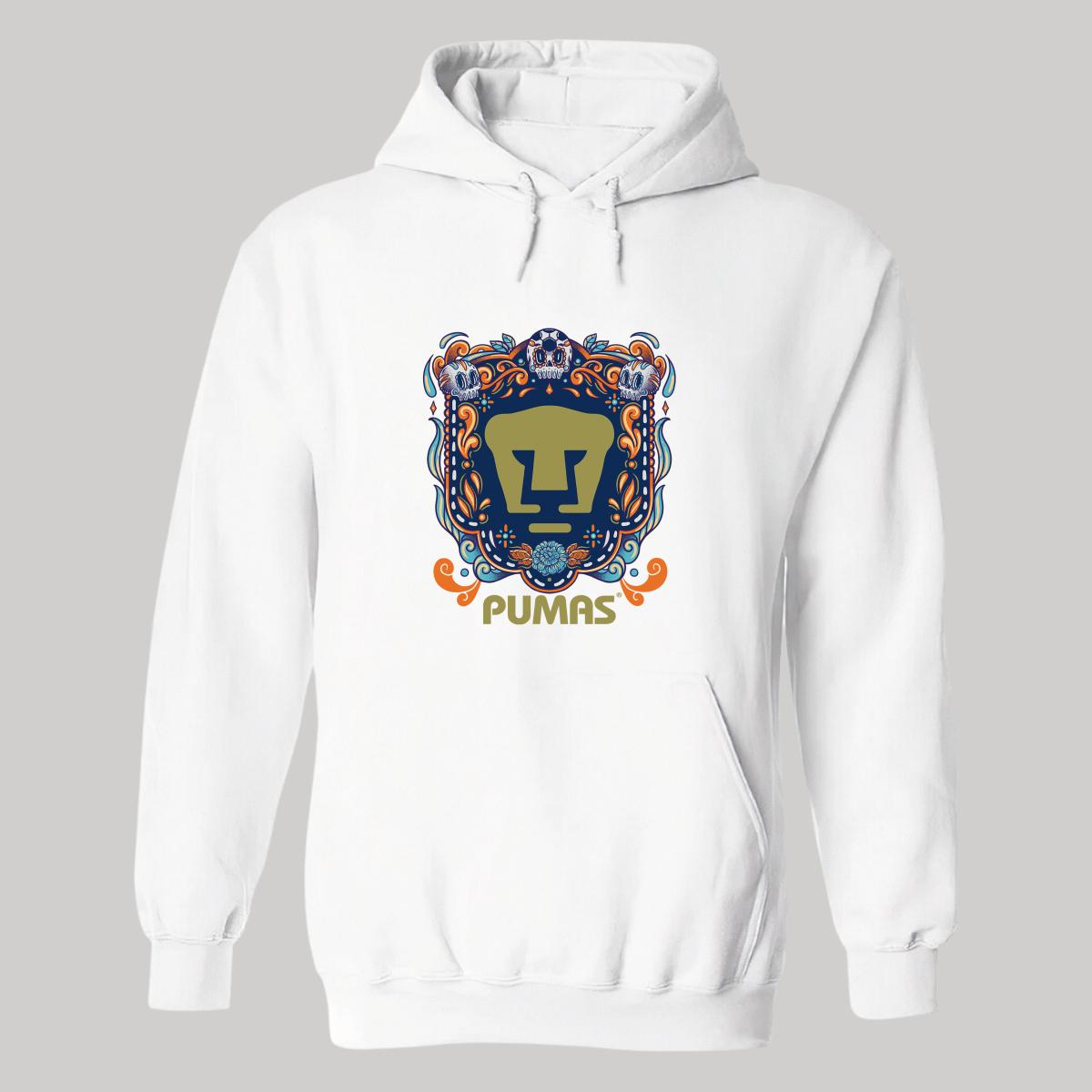 Sudadera para Mujer Hoodie Pumas UNAM Día de Muertos Azul