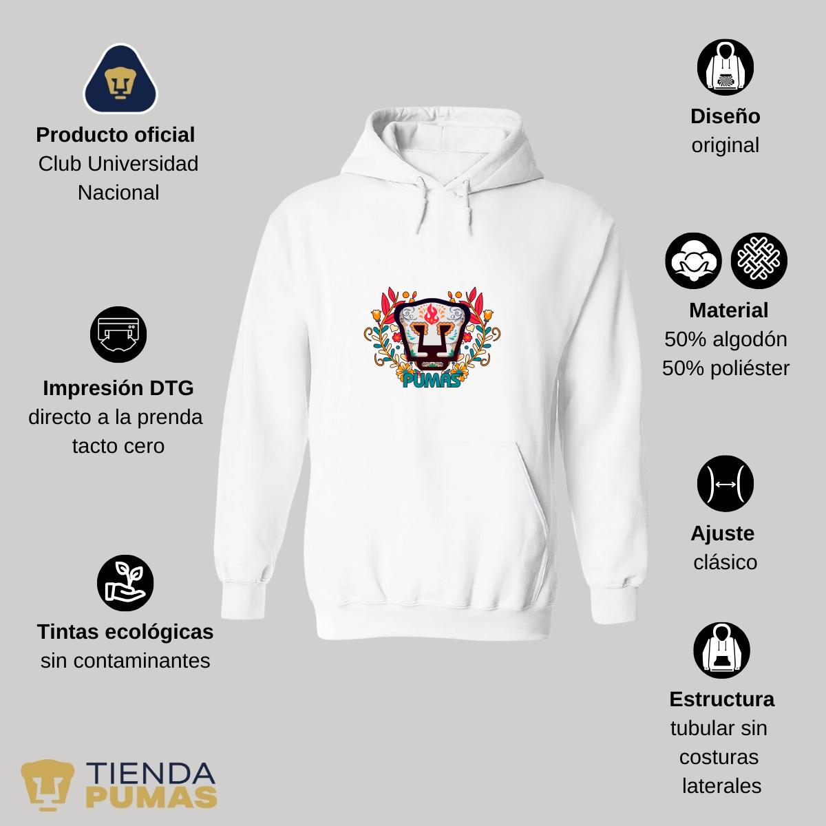 Sudadera para Mujer Hoodie Pumas UNAM Día de Muertos