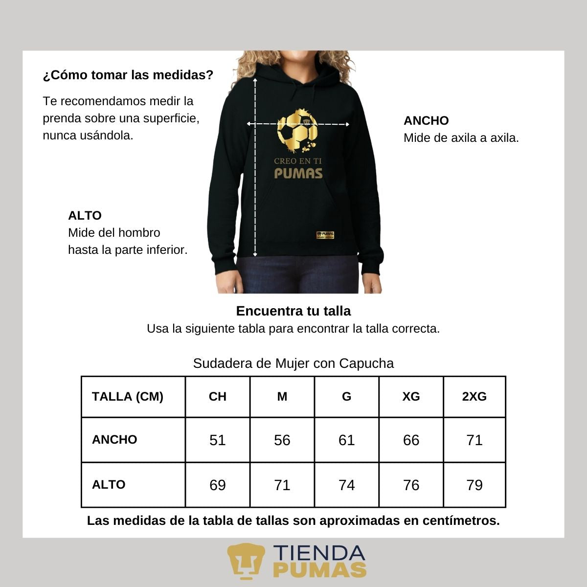 Sudadera para Mujer Hoodie Pumas UNAM Ed Limitada 2 Creo en ti