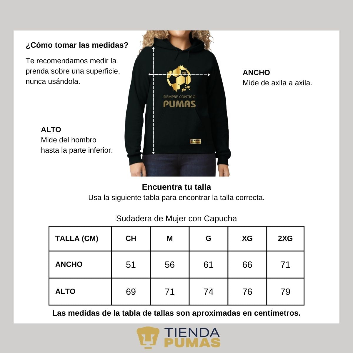 Sudadera para Mujer Hoodie Pumas UNAM Ed Limitada 2 Siempre contigo