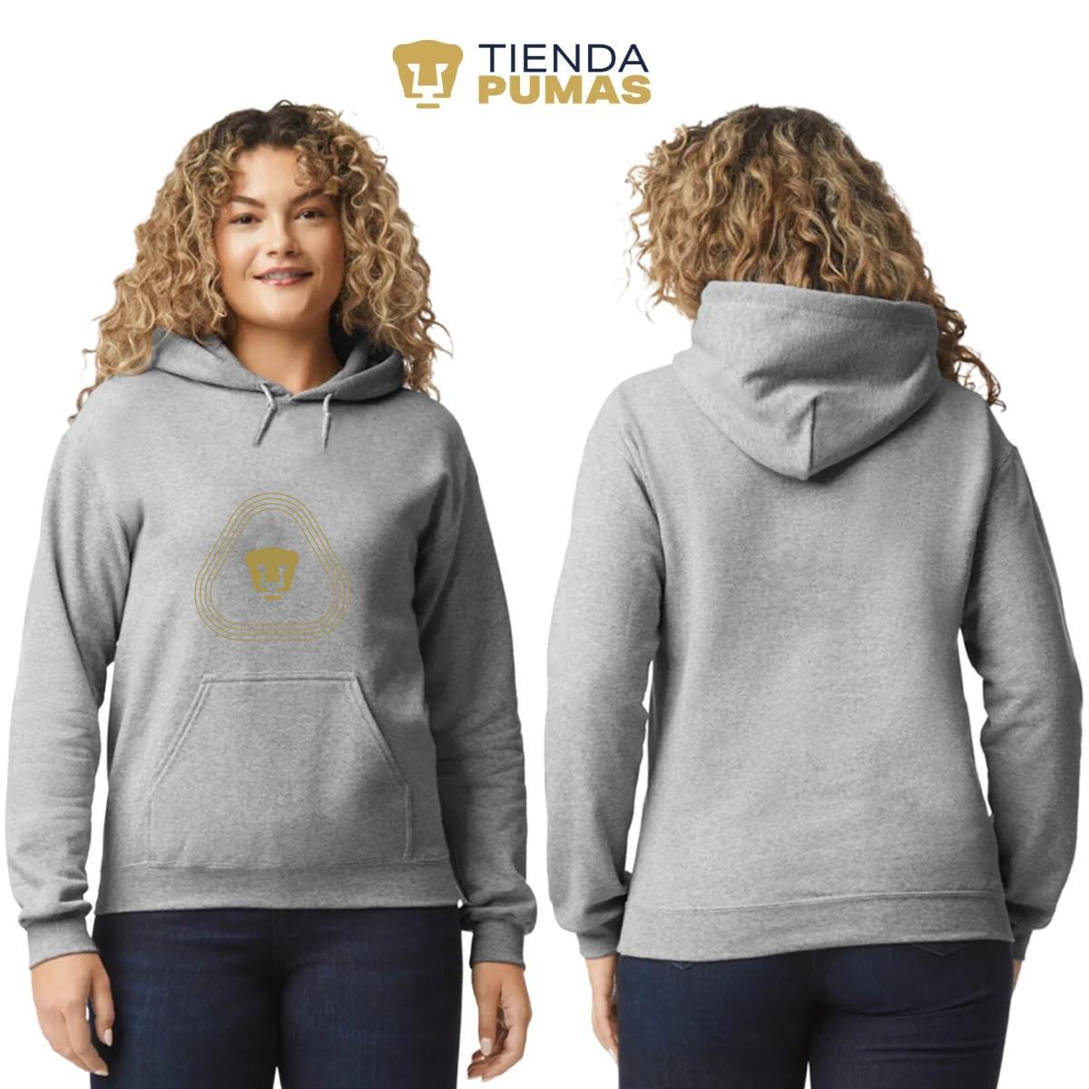 Sudadera para Mujer Hoodie Pumas UNAM Logo Líneas