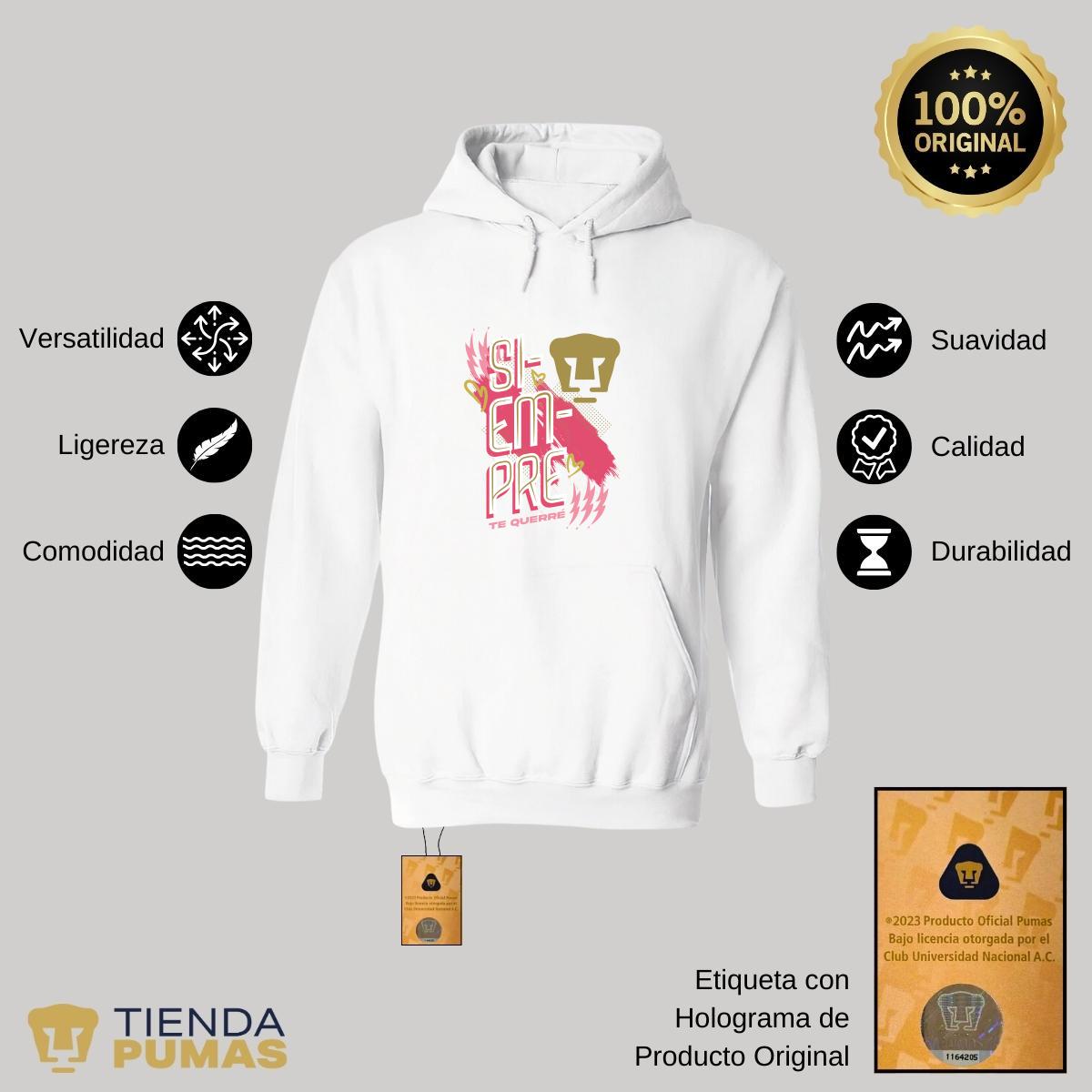 Sudadera para Mujer Hoodie Pumas UNAM Siempre te querré