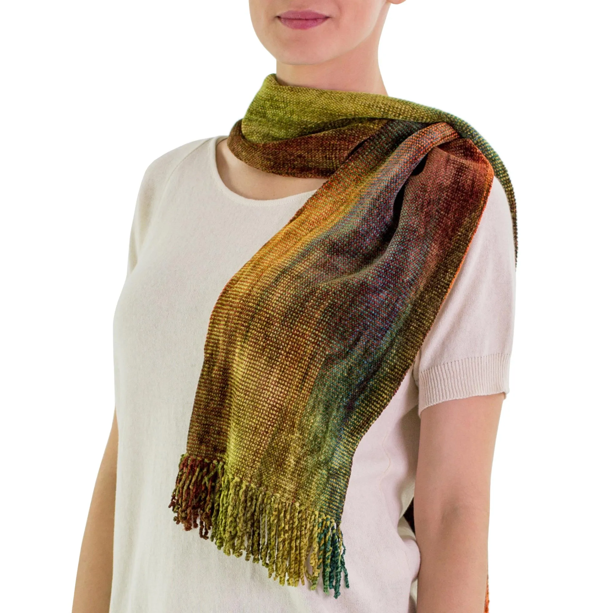 Summer Dreamer Bamboo Chenille & Cotton Scarf