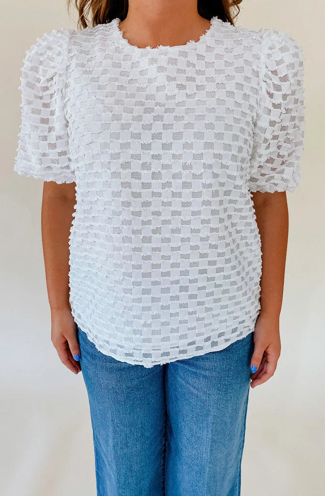 TEXT YA TEXTURED BLOUSE