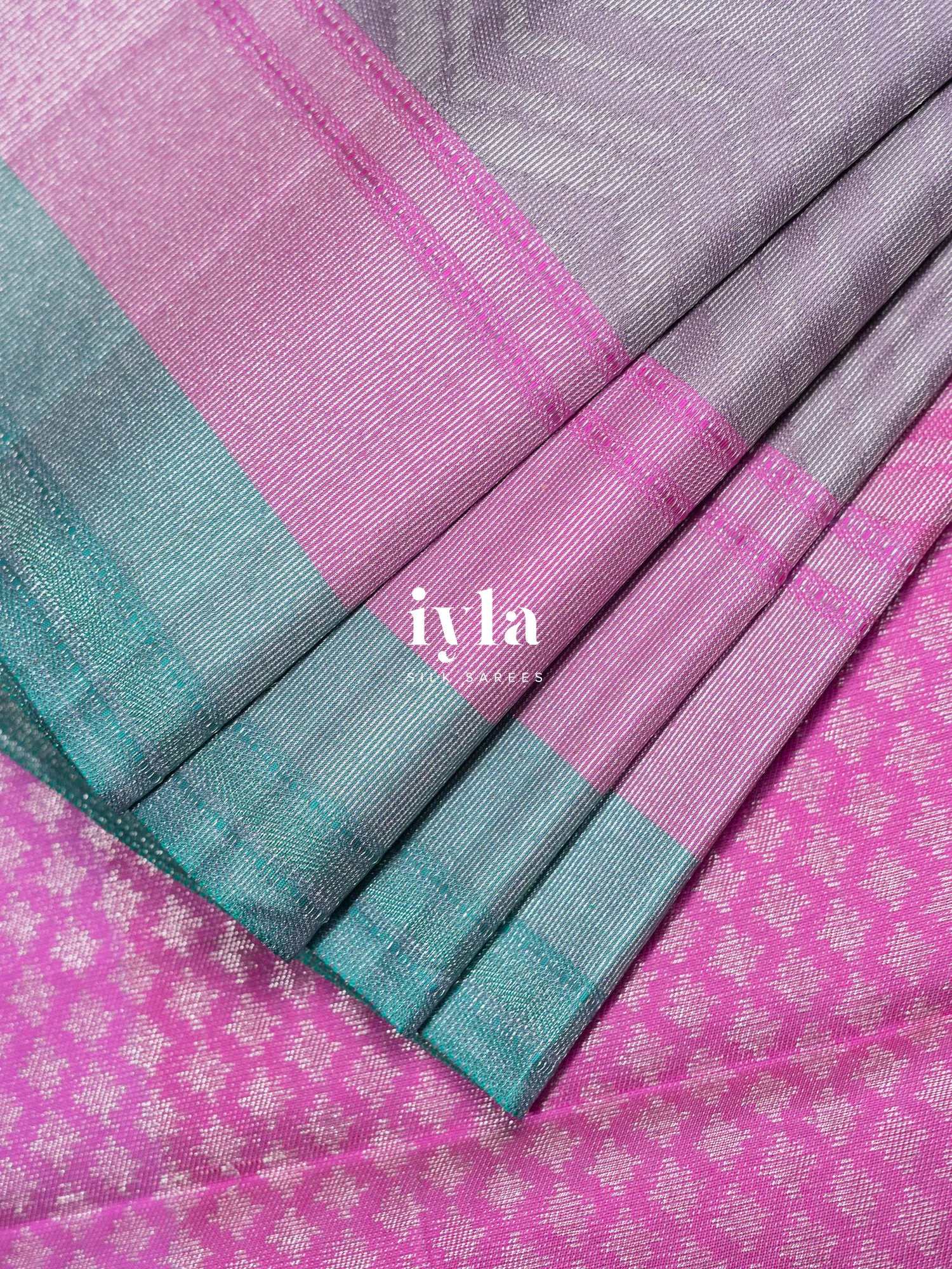 The Pastel Lavender Chevron Kanjeevaram