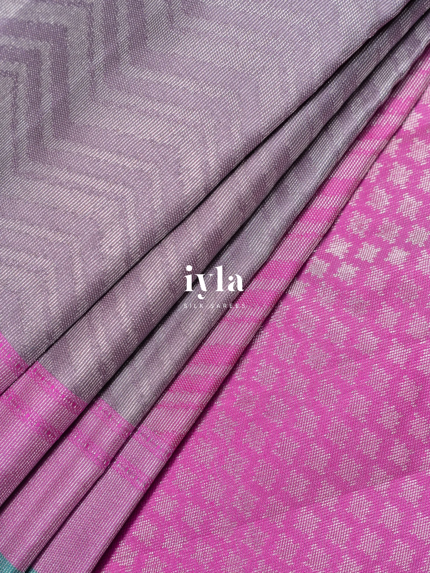 The Pastel Lavender Chevron Kanjeevaram