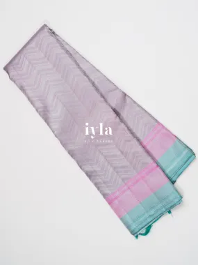 The Pastel Lavender Chevron Kanjeevaram