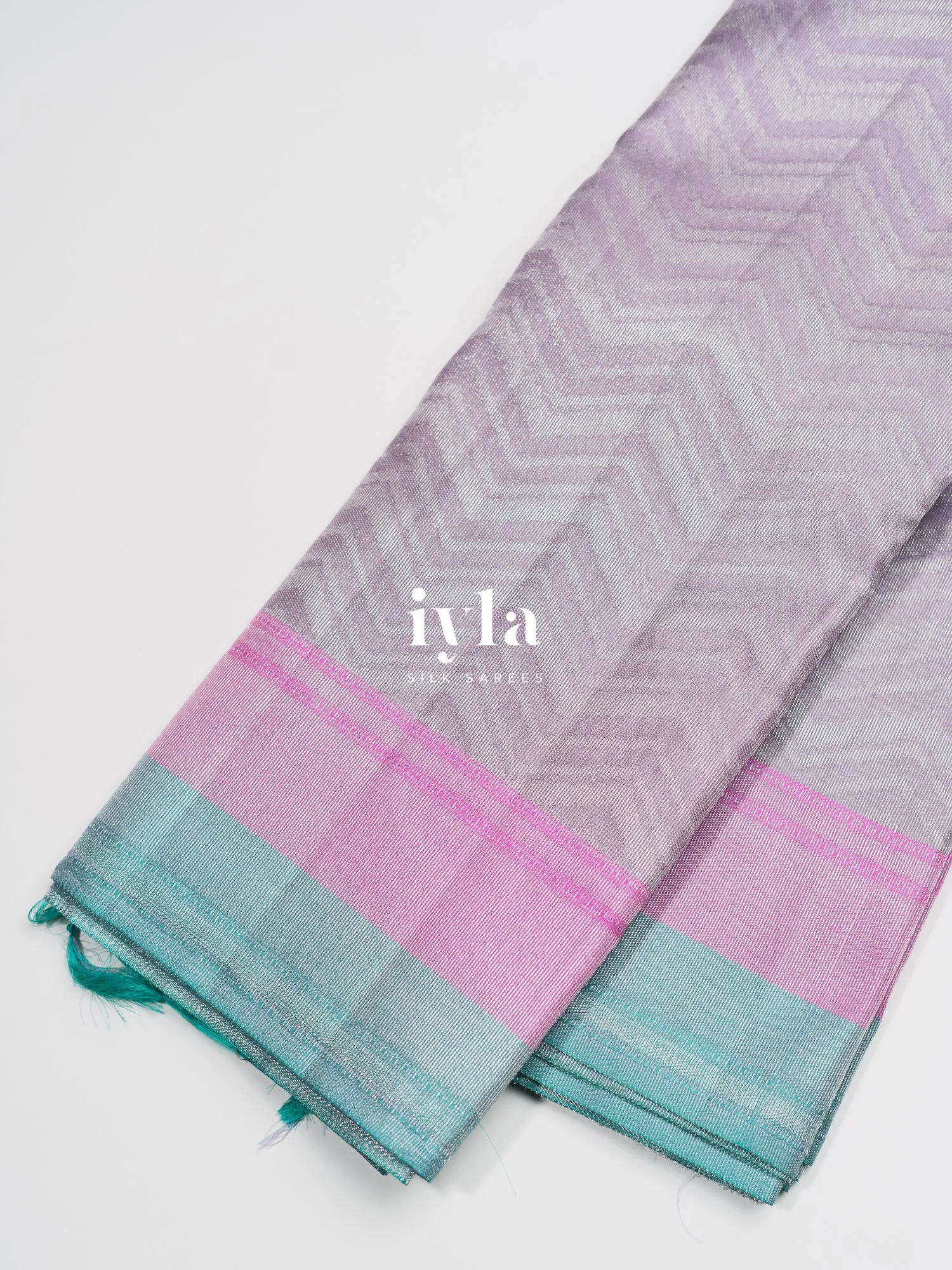 The Pastel Lavender Chevron Kanjeevaram