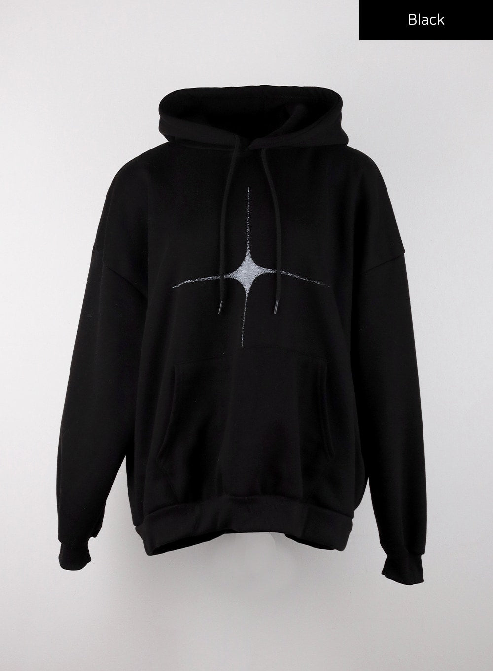 Thin Star Oversized Solid Hoodie CD322