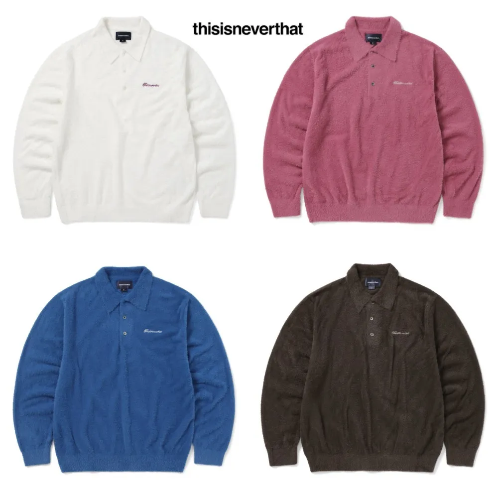 thisisneverthat  |Unisex Street Style Long Sleeves Plain Logo Sweaters