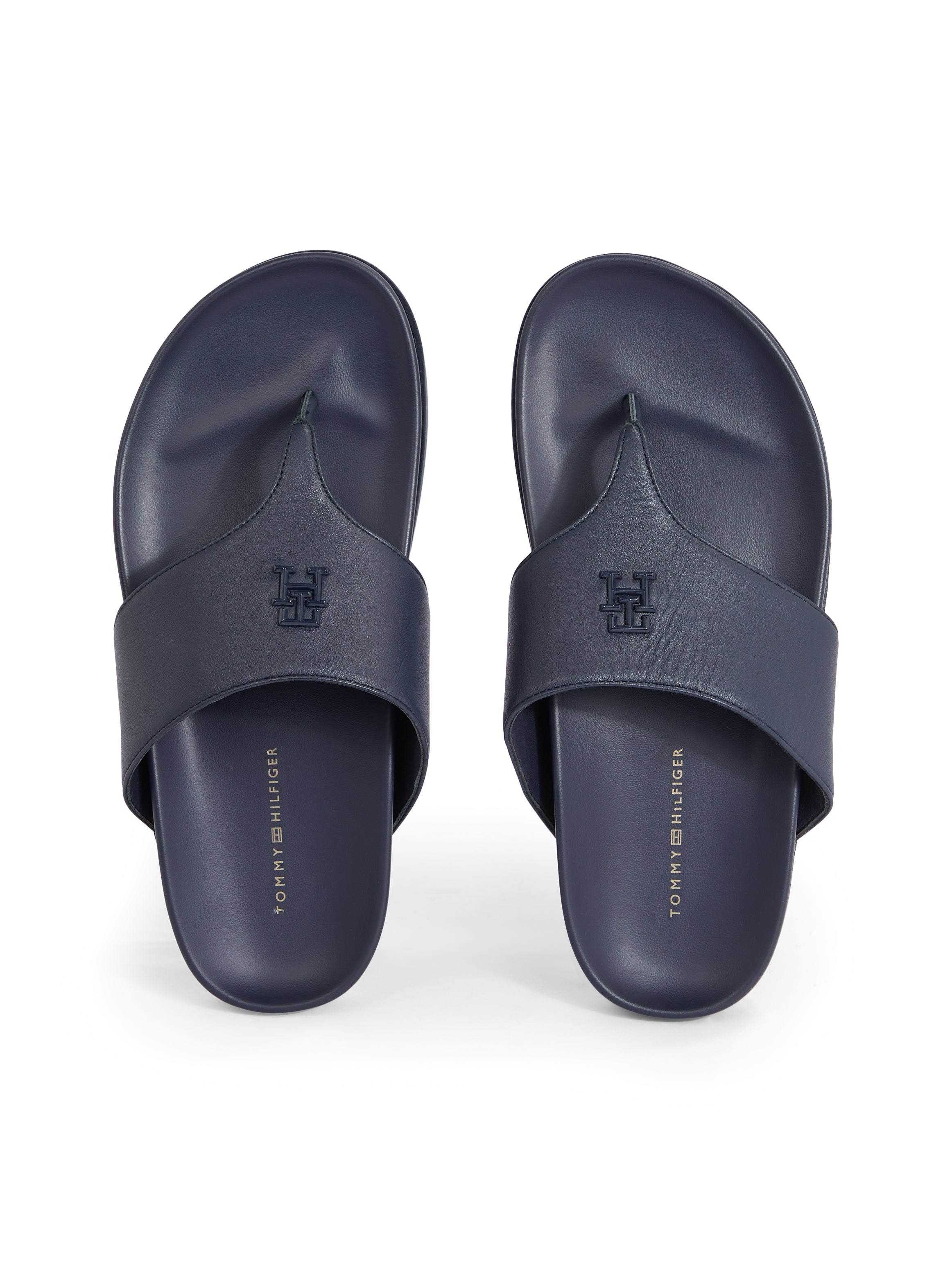 TOMMY HILFIGER Leather Comfort Sandals Navy