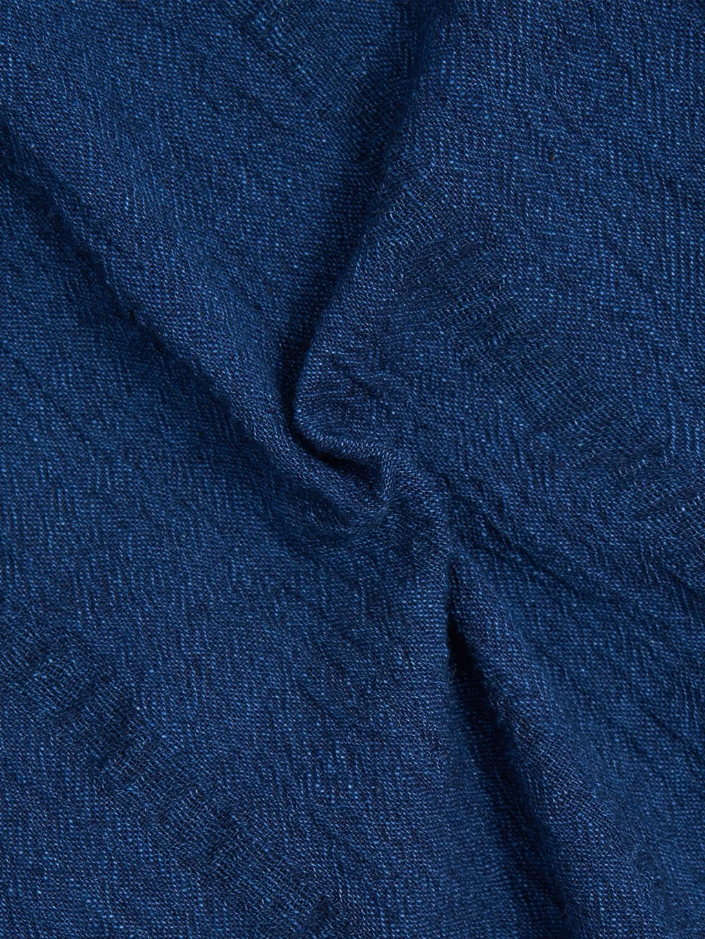 UES Twisted Yarn Triple Stitch Indigo Shirt