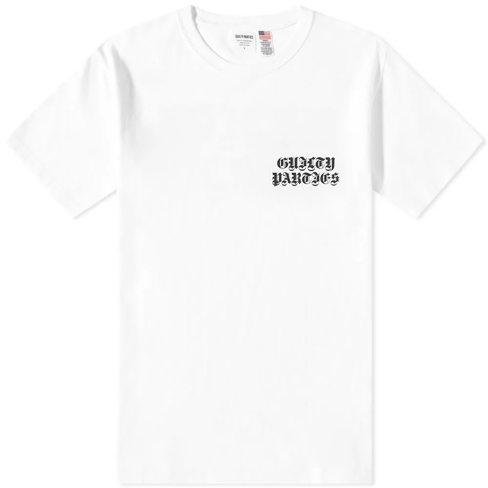 Wacko Maria Type 3 USA Body Guilty Parties Crew T-ShirtWhite