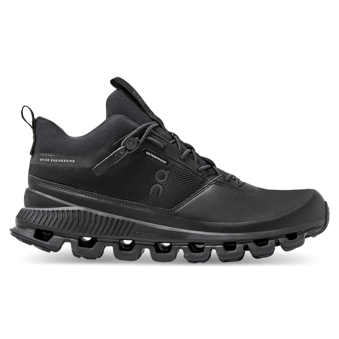 Women's On Cloud Hi Waterproof, All Black, 7.5 B Medium