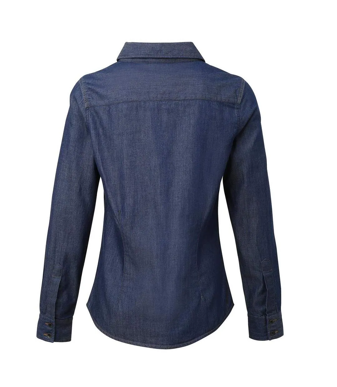 Womens/ladies stitch shirt indigo denim Premier