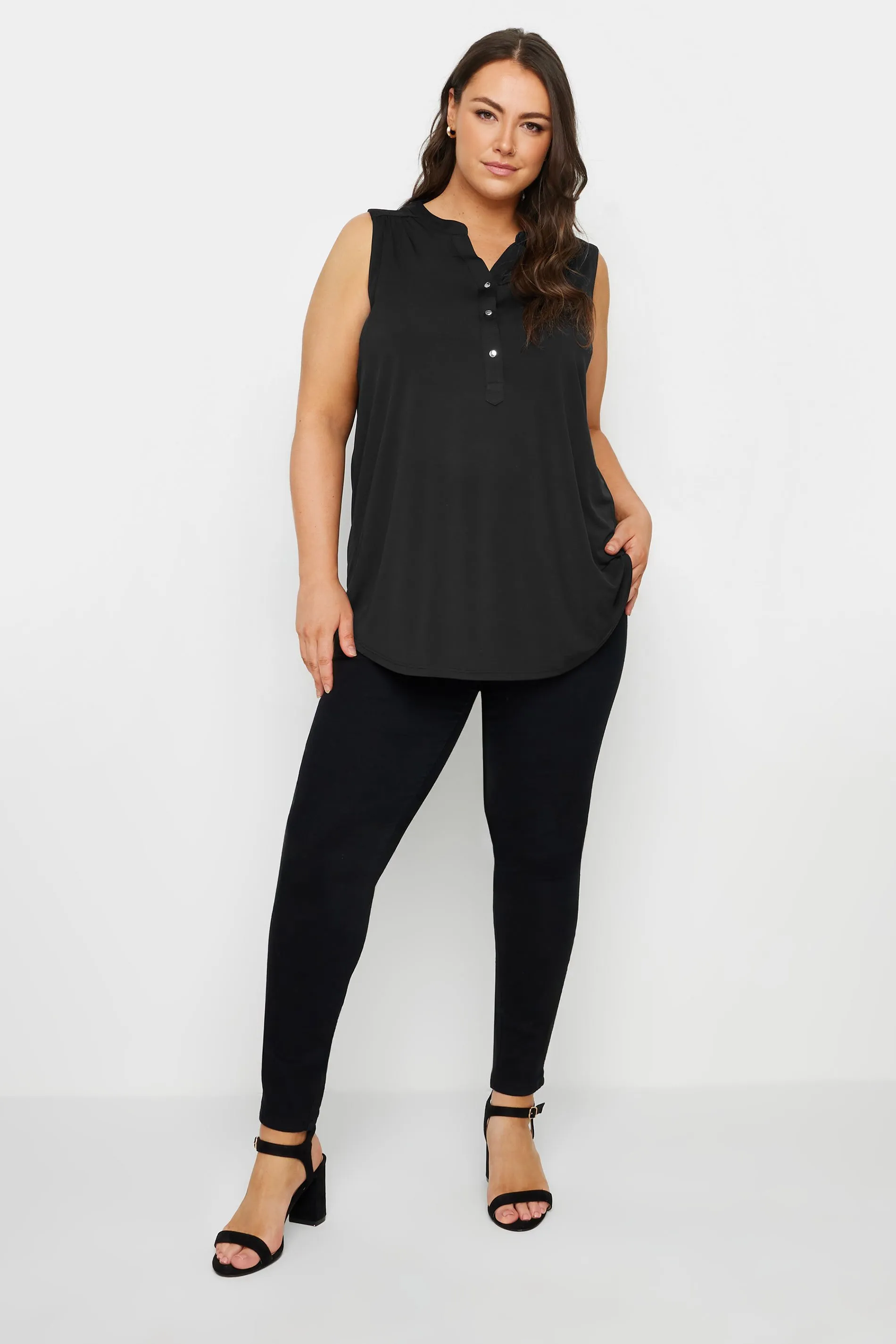 YOURS Curve Black Sleeveless Blouse