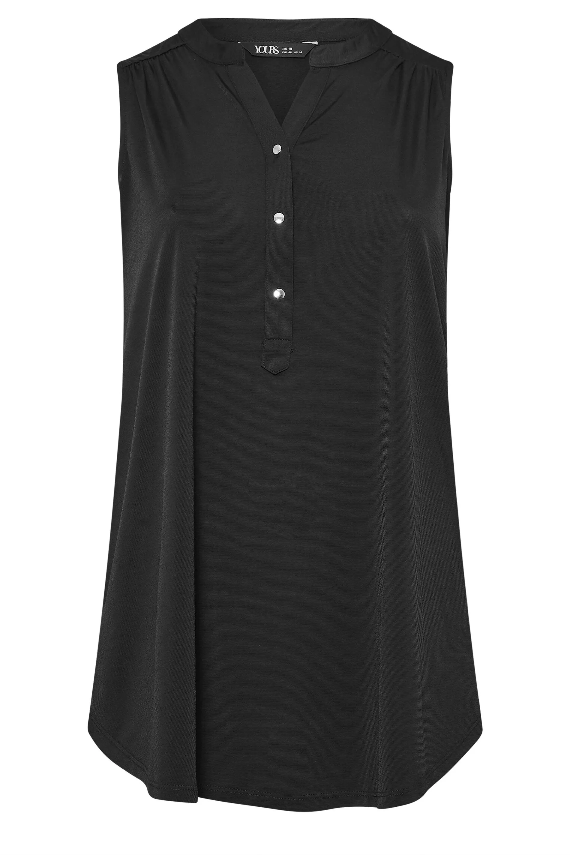 YOURS Curve Black Sleeveless Blouse